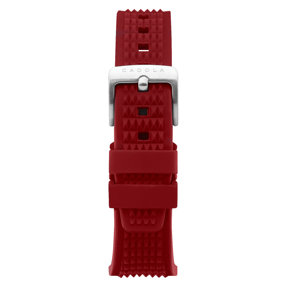 Exclusive Hour Offer - CADOLA Peterson Japanese Movement Black & Red Dial 10ATM Water Resistant Watch with Stainless Steel Chain Strap Complimentory Nusound Earbud