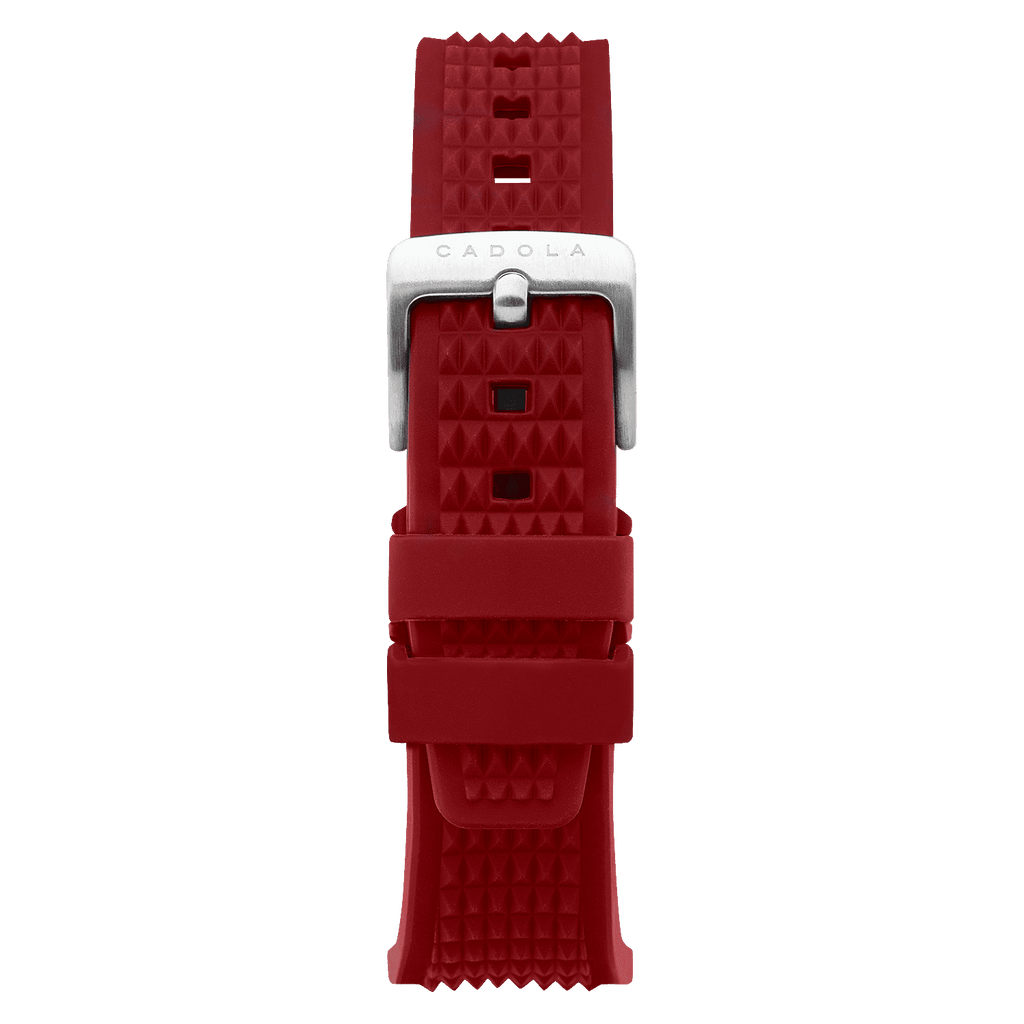 Exclusive Hour Offer - CADOLA Peterson Japanese Movement Black & Red Dial 10ATM Water Resistant Watch with Stainless Steel Chain Strap Complimentory Nusound Earbud
