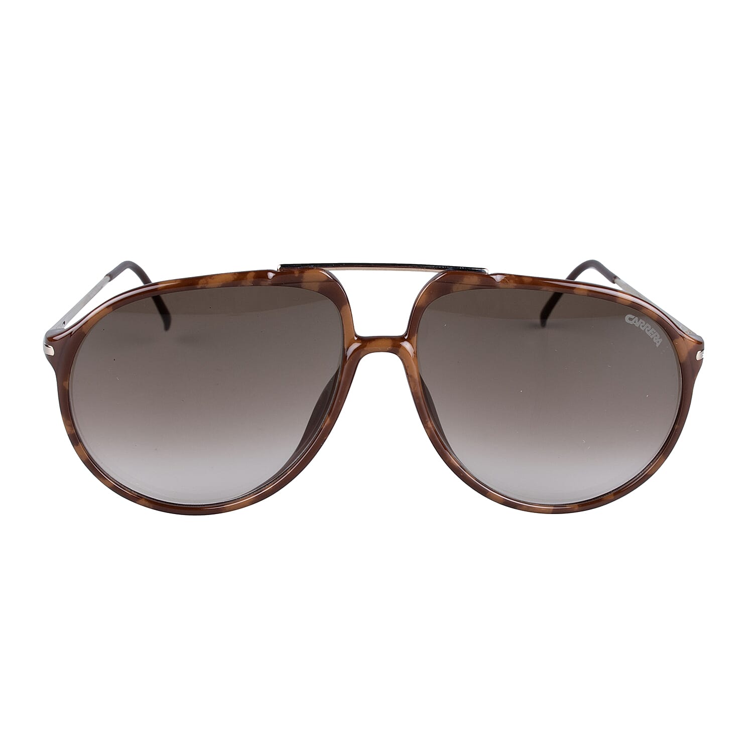 CARRERA Unisex Dark Brown Aviator Sunglasses with Metal Slides