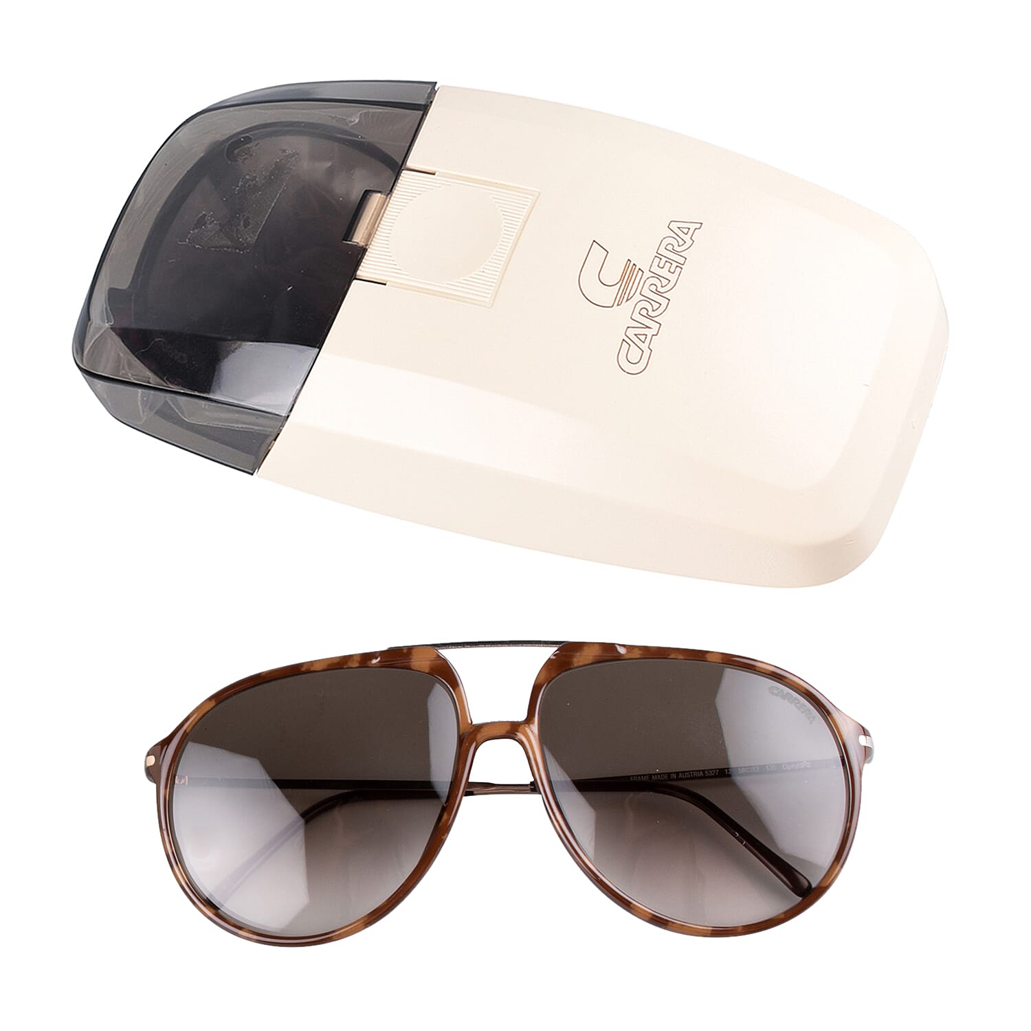 CARRERA Unisex Dark Brown Aviator Sunglasses with Metal Slides