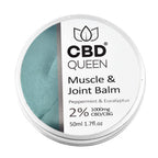CBD Queen 2000mg Broad Oil (Peppermint) with 50ml 2% Muscle and Joint Balm