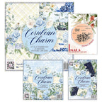 "CERULEAN CHARM PAPER  AND STENCIL BUNDLE   "