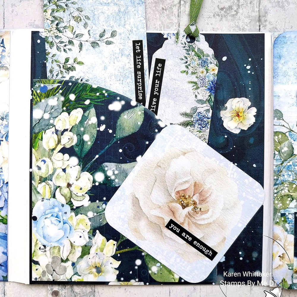 "CERULEAN CHARM PAPER  AND STENCIL BUNDLE   "