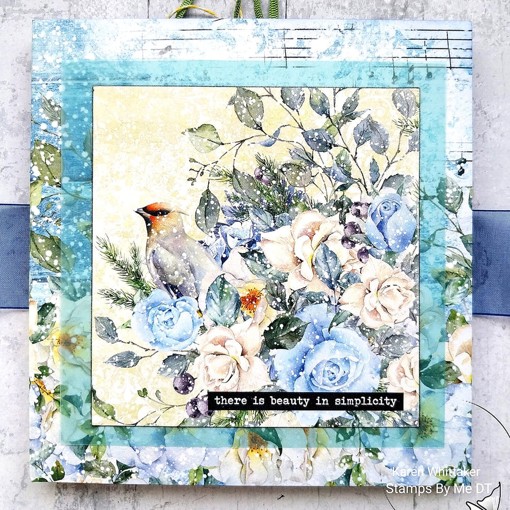 "CERULEAN CHARM PAPER  AND STENCIL BUNDLE   "
