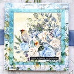 "CERULEAN CHARM PAPER  AND STENCIL BUNDLE   "