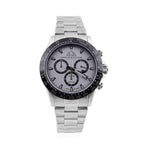 CHRISTOPH DUCHAMP Grand Mont White Dial Watch with Silver Colour Chain Strap