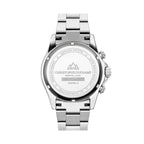 CHRISTOPHE DUCHAMP GRAND MONT Swiss Movt. 10 ATM WR Sapphire Crystal Glass Blue Dial Stainless Steel Watch with Silver Colour Chain Strap