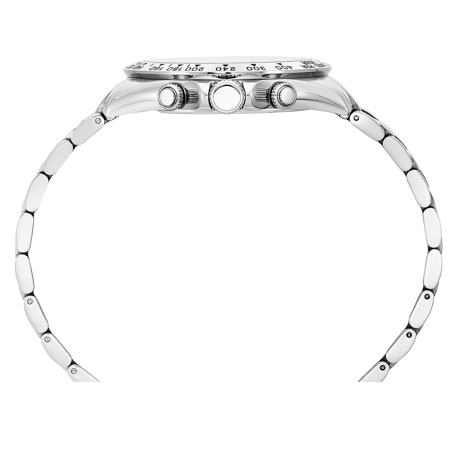 CHRISTOPHE DUCHAMP GRAND MONT Swiss Movt. 10 ATM WR Sapphire Crystal Glass Blue Dial Stainless Steel Watch with Silver Colour Chain Strap