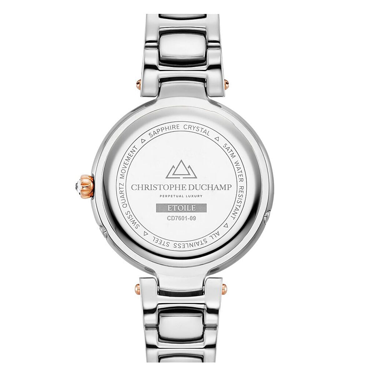 CHRISTOPHE DUCHAMP Swiss Quartz Movement Green Dial Ladies Watch with Silver Colour Stainless Steel Strap