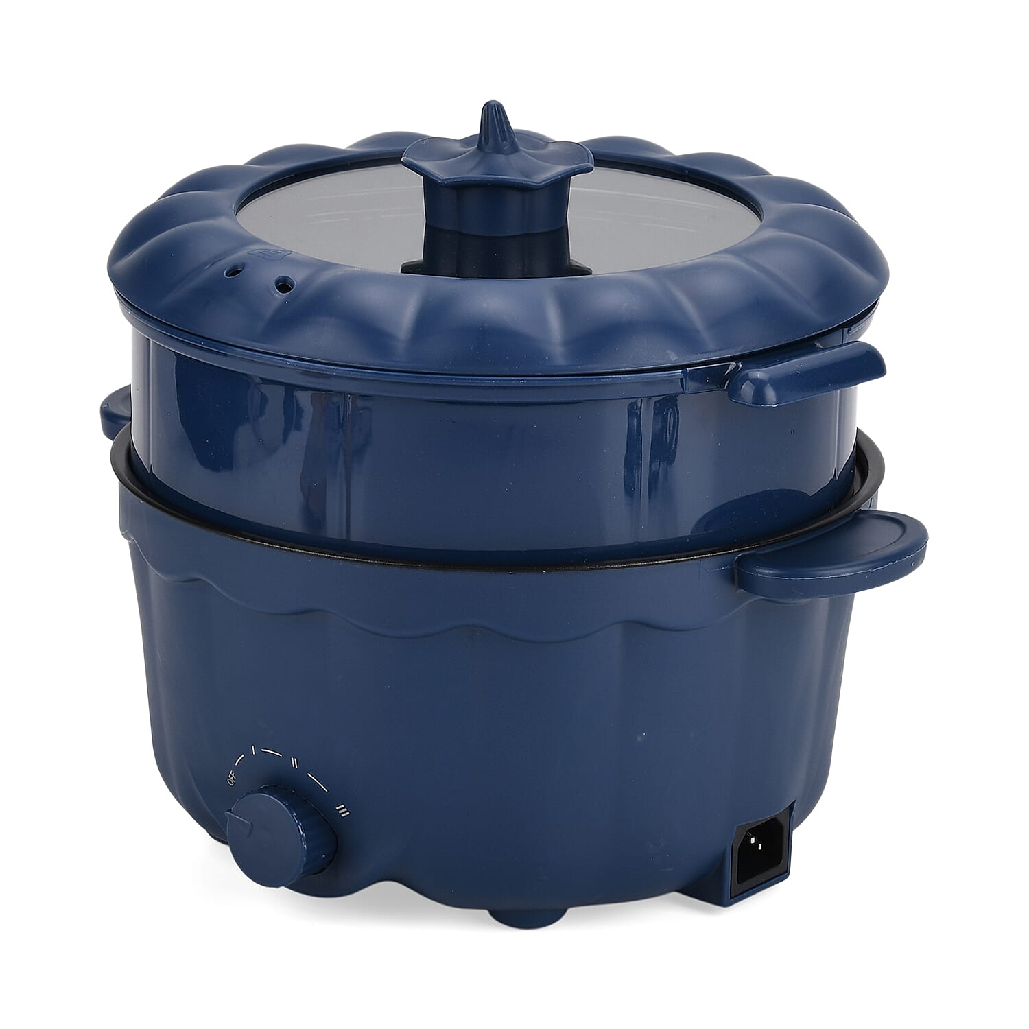 Bliss - Beyond Electric Hot Pot, Frying, Stewing, And Stir-Fry Functions, Adjustable Temperature (2.5 Liters) - Navy