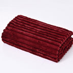 HUSH HAVEN Opulent High End Double Layer Rich Faux Fur Blanket 520 GSM (200 x 165 cm) - Burgundy