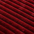 HUSH HAVEN Opulent High End Double Layer Rich Faux Fur Blanket 520 GSM (200 x 165 cm) - Burgundy