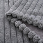 HUSH HAVEN Opulent High End Double Layer Rich Faux Fur Blanket 520 GSM (200 x 165 cm) -  Grey