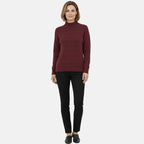 Cable Front Turle Neck Jumper (Size M) - Cherry