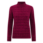 Cable Front Turle Neck Jumper (Size M) - Cherry