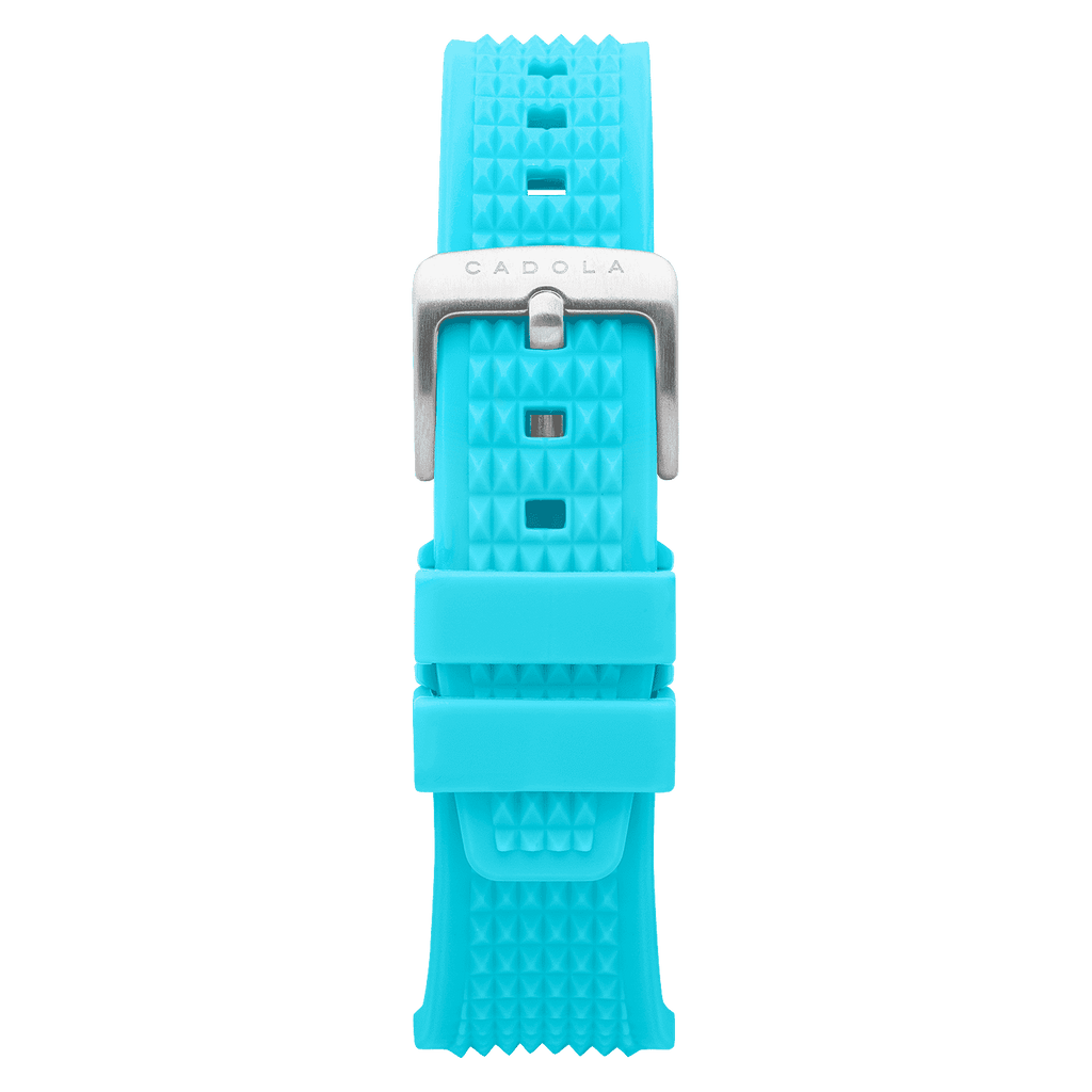 CADOLA Peterson 44mm 10 ATM Water Resistant Watch With Stainless Steel Chain Bracelet & Extra Yellow Silicon Strap