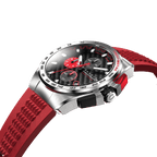 CADOLA Peterson 44mm 10 ATM Water Resistant Watch With Stainless Steel Chain Bracelet & Extra Yellow Silicon Strap