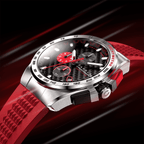 CADOLA Peterson 44mm 10 ATM Water Resistant Watch With Stainless Steel Chain Bracelet & Extra Yellow Silicon Strap
