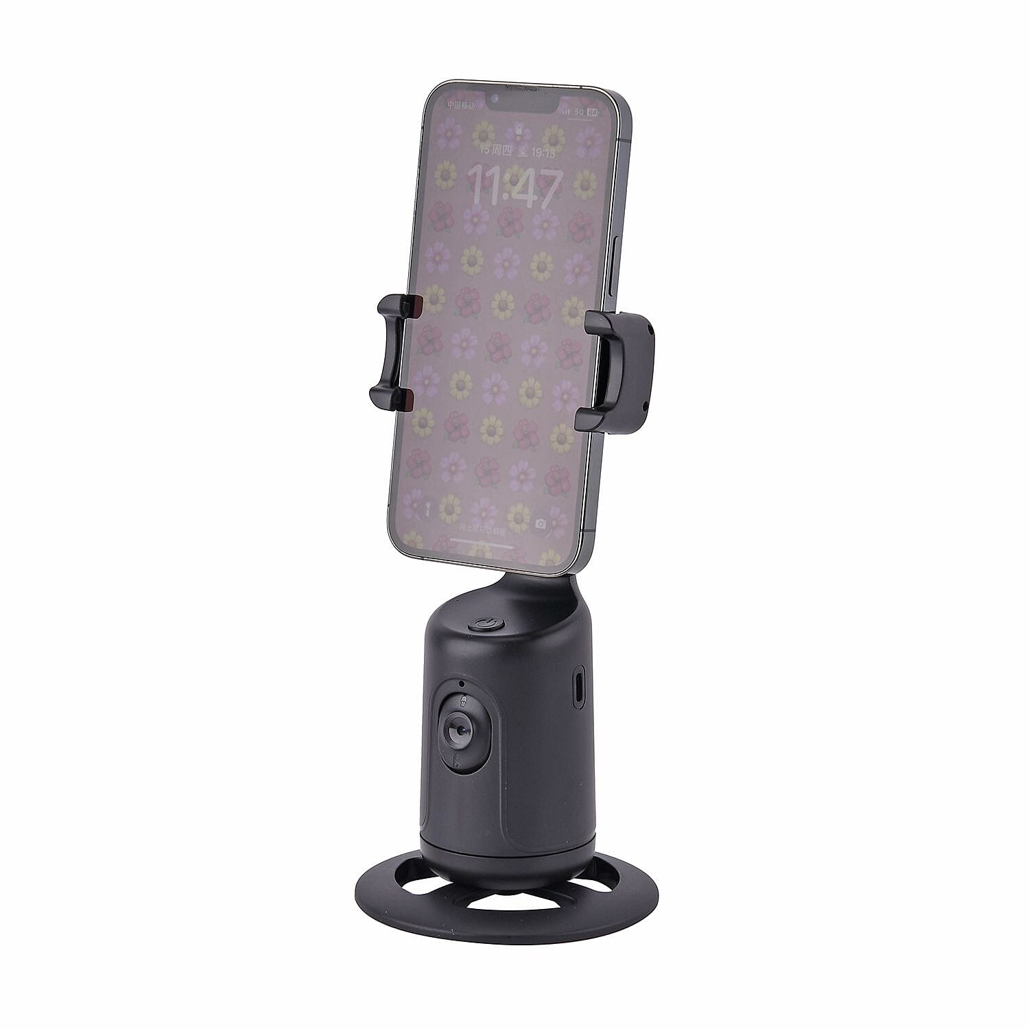 Motion Tracking 360 Degree Auto Rotation Mobile Holder for Video Call