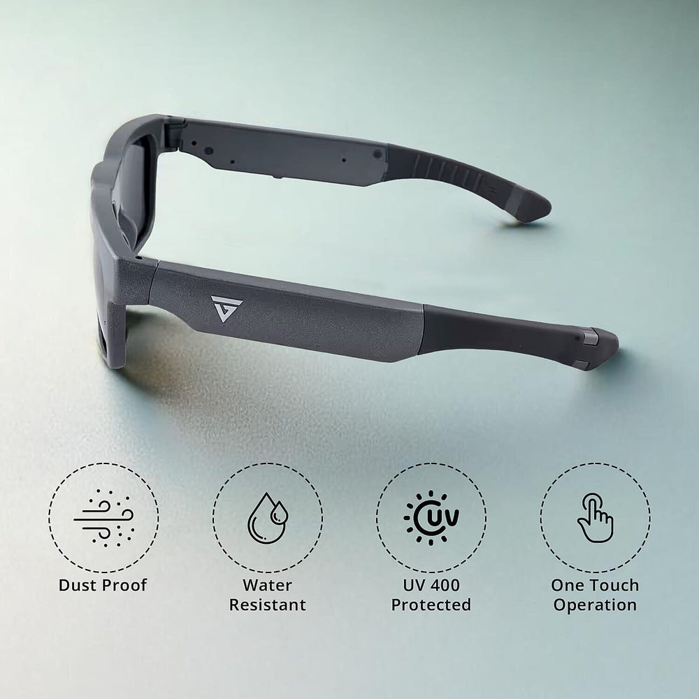 Royale HD Video Recording Sunglasses Titanium - Dark Grey