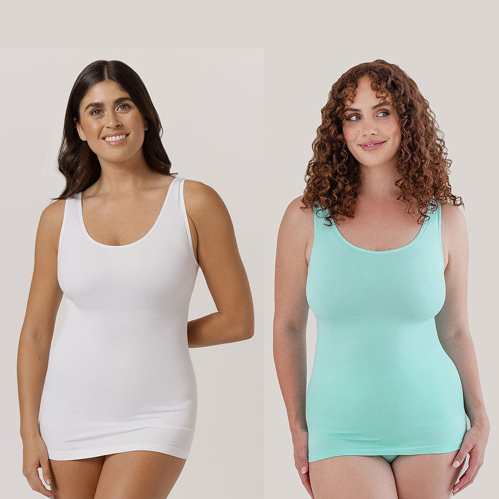 Camyz Shaping Reversible Cami 2pk(Aqua-White-S)
