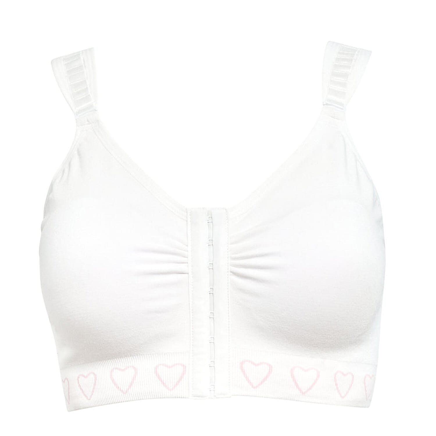 Cancer Research UK Front Fastening Full Coverage Wide Straps Comfort Bra (Size L) - White
