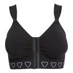 Cancer Research UK Front Fastening Full Coverage Wide Straps Comfort Bra (Size L) - Black