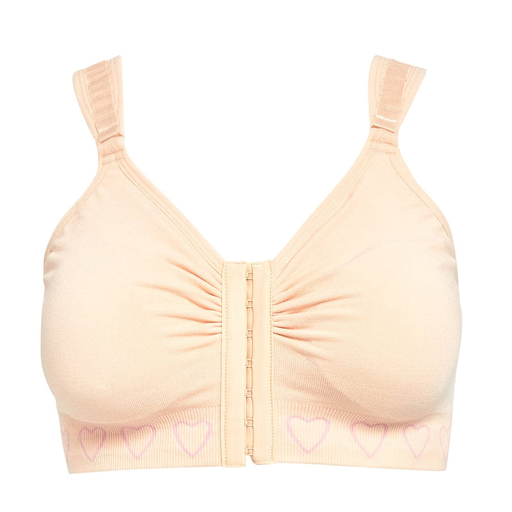 Cancer Research UK Front Fastening Full Coverage Wide Straps Comfort Bra (Size XXXL) - Blush