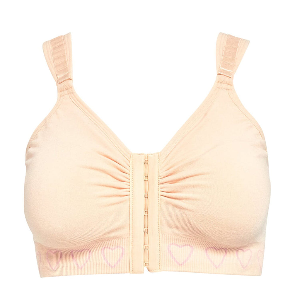 Cancer Research UK Front Fastening Full Coverage Wide Straps Comfort Bra (Size XXXL) - Blush