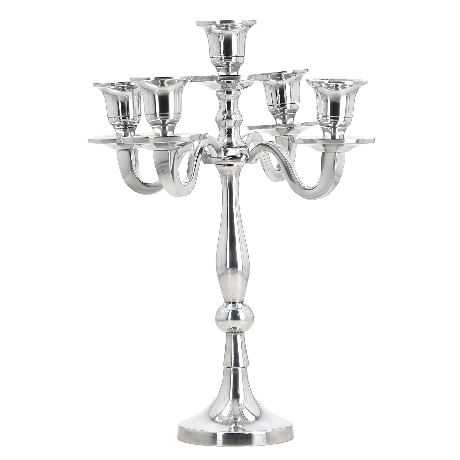 Candle Holder One Size- Silver & Silver