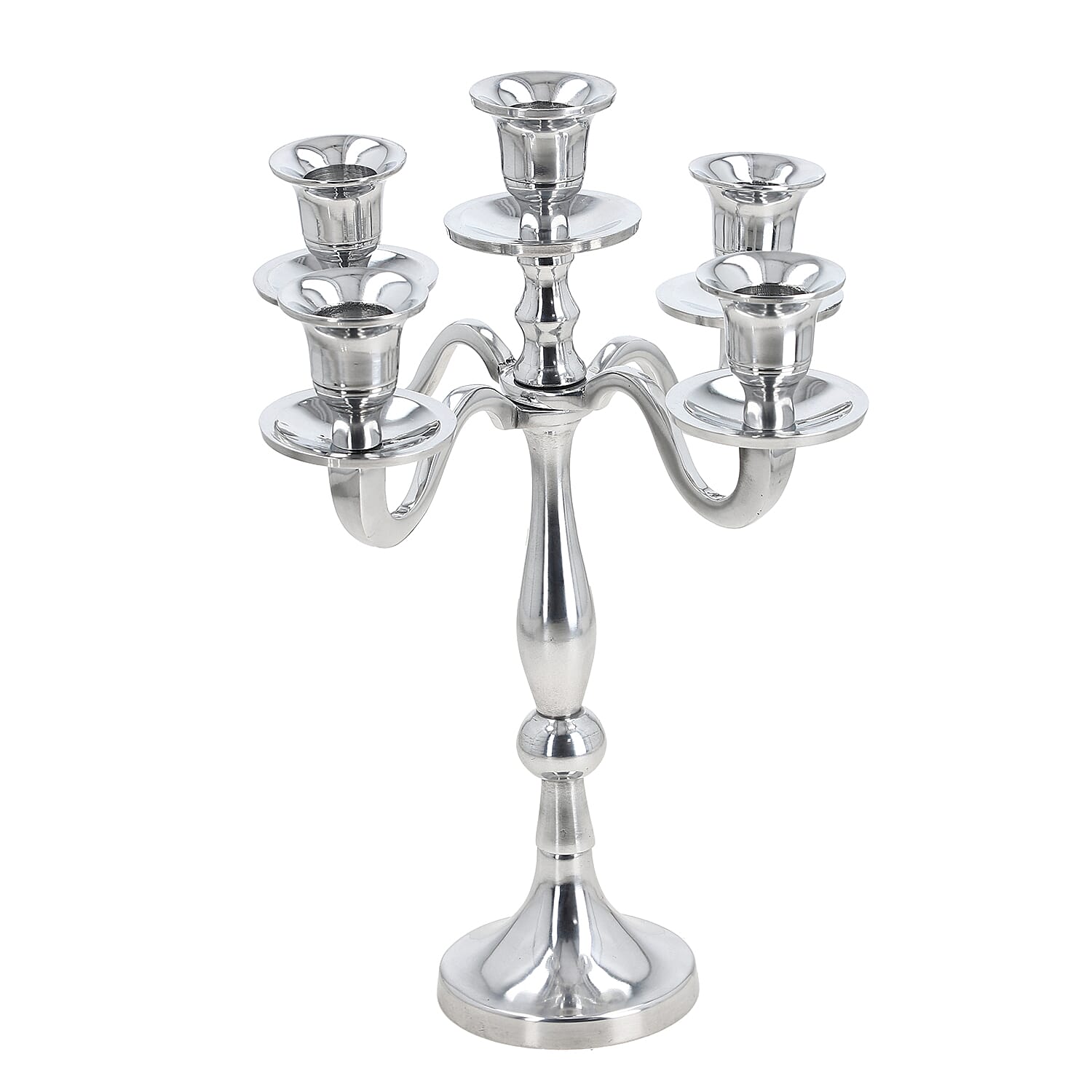 Candle Holder One Size- Silver & Silver