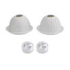 Set of 2 Porcelain Candle Holder With LED Light - White