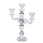 3 Arm Cone Shaped Candle Holder - Transparent