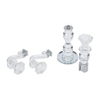 3 Arm Cone Shaped Candle Holder - Transparent