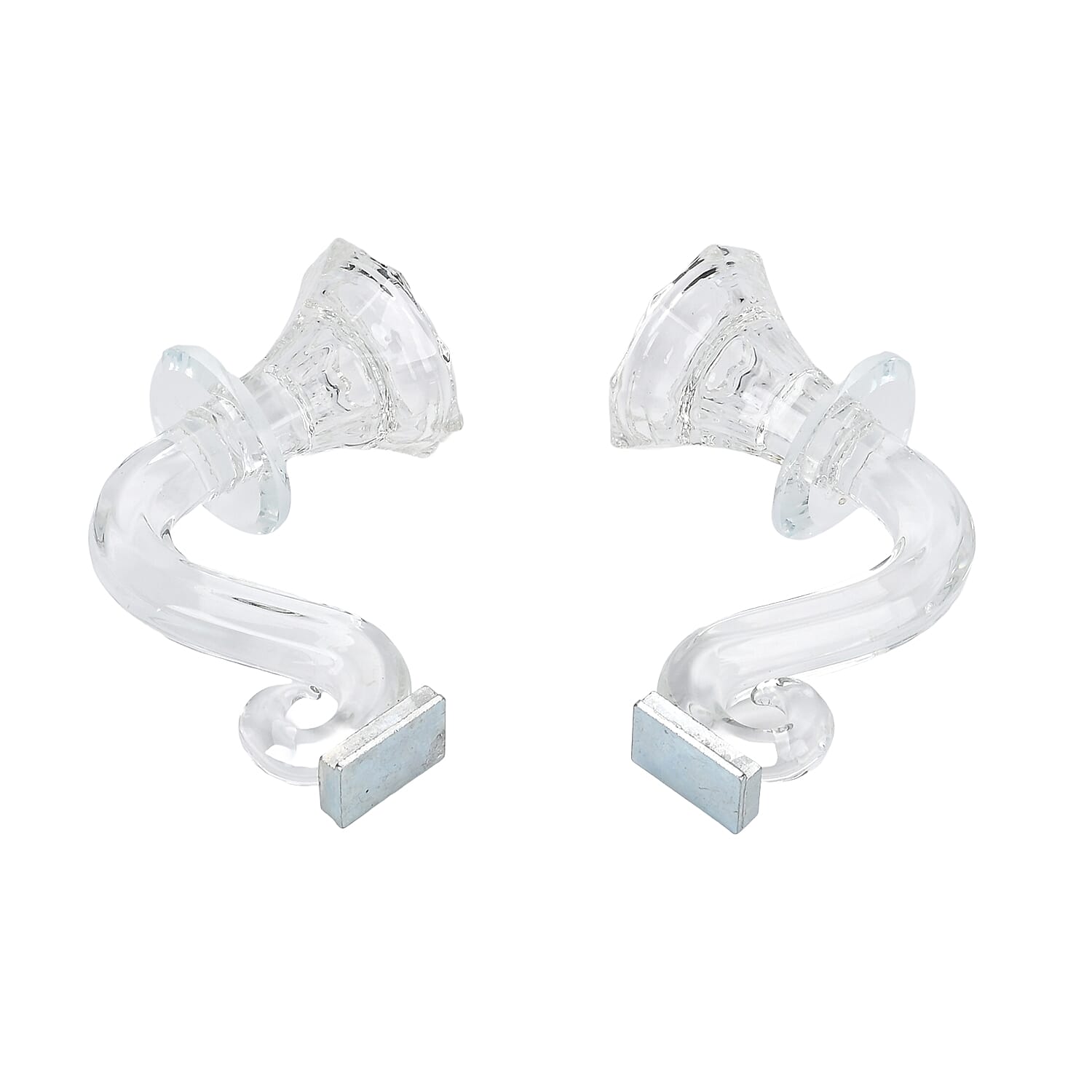 3 Arm Cone Shaped Candle Holder - Transparent