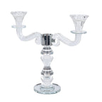 3 Arm Cone Shaped Candle Holder - Transparent