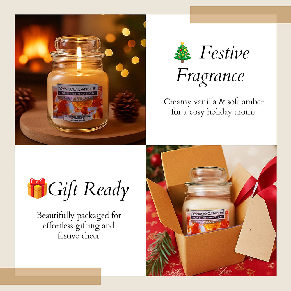 One Time closeout- Yankee Home Inspiration Candle 104g - Glistening Christmas