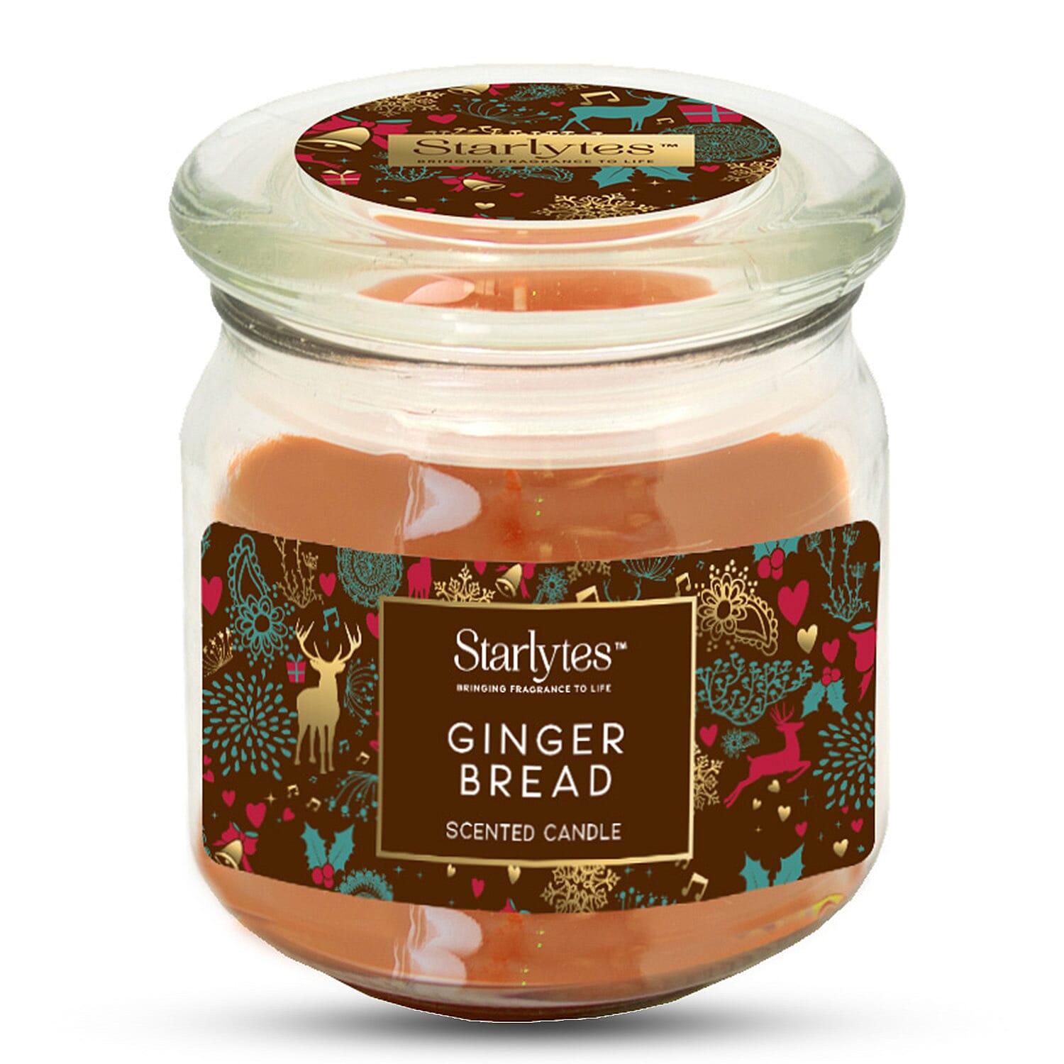 Starlytes Ginger Bread Jar Candle - Brown