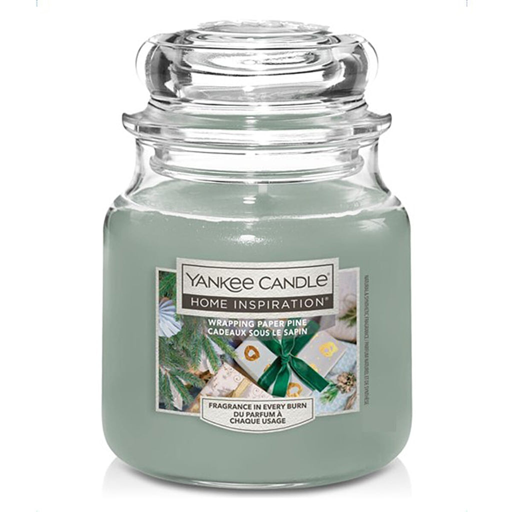 One Time Closeout- Yankee Home Inspiration Candle 104g  - Wrapping Paper Pine