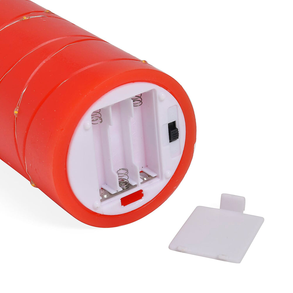 Set of 3 LED Candle with Remote (2AA Battery not inc.) - Red