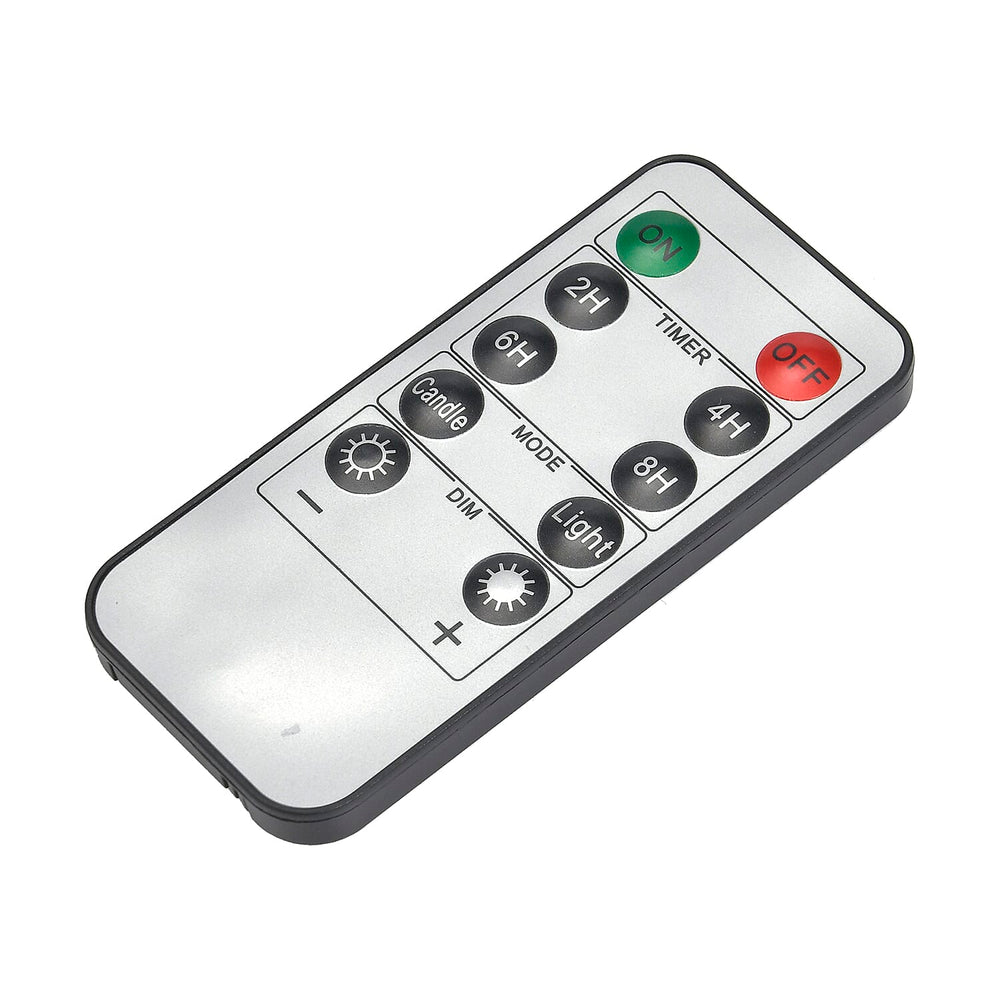 Set of 3 LED Candle with Remote (2AA Battery not inc.) - Red