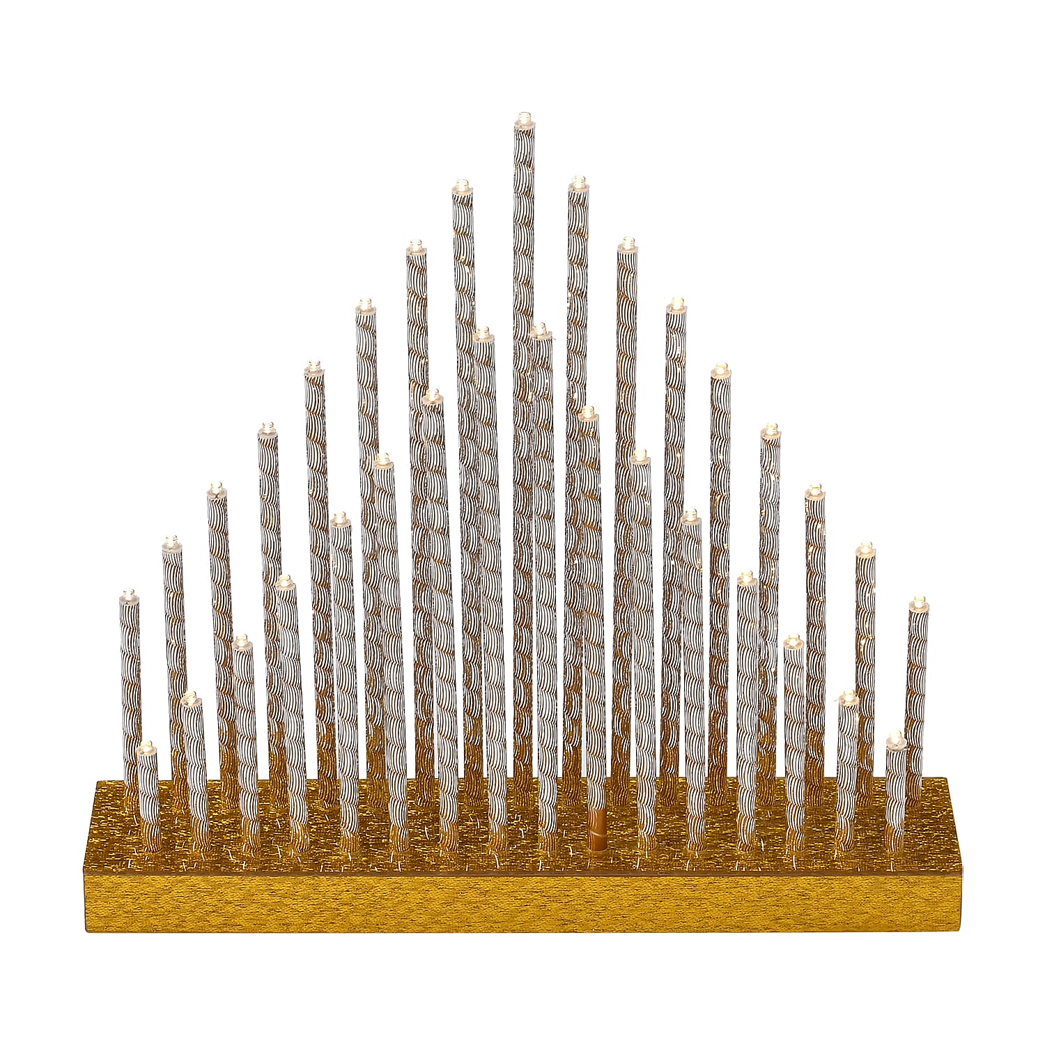 LED Candle Set (Size 33x7x32 cm) - Gold