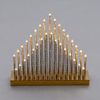 LED Candle Set (Size 33x7x32 cm) - Gold