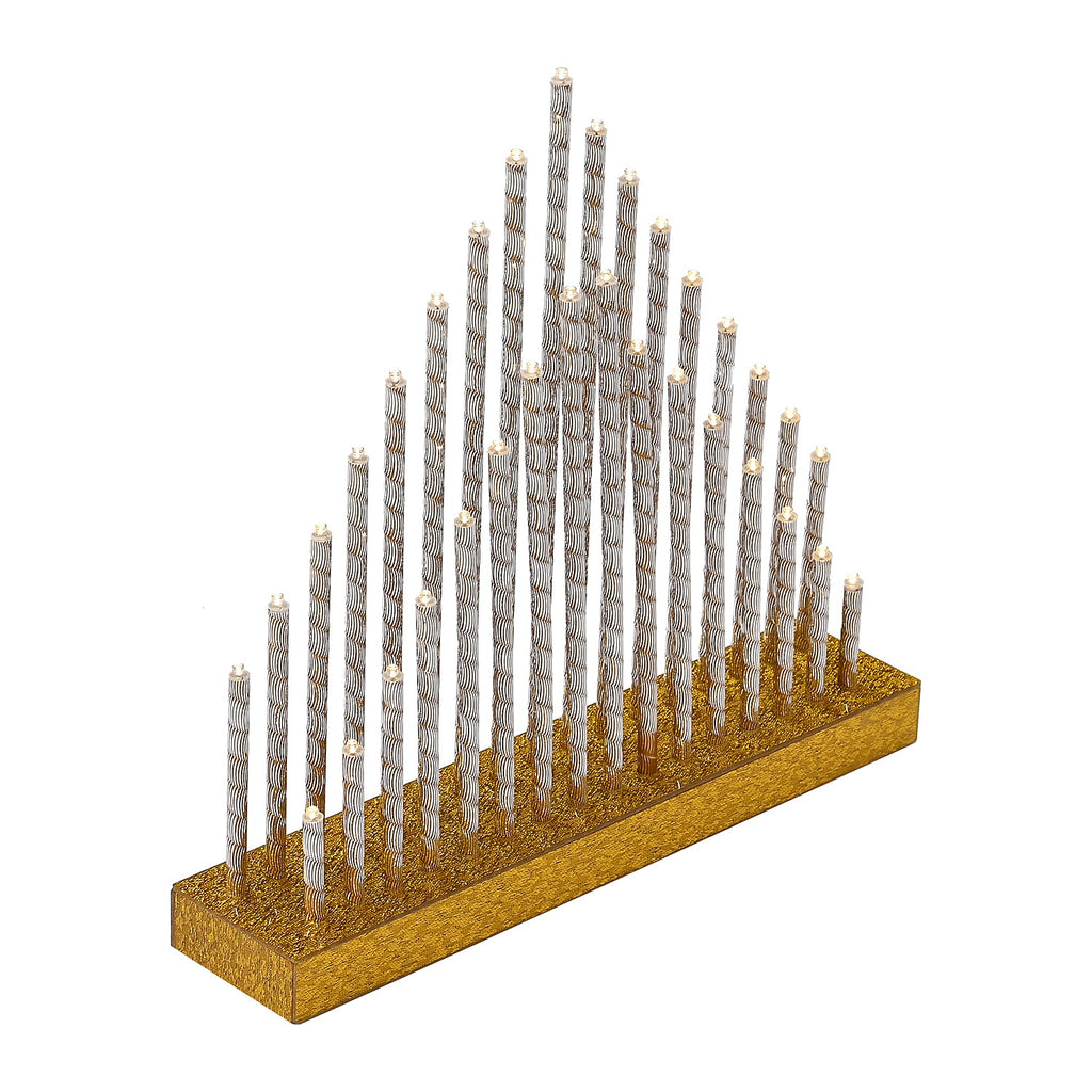 LED Candle Set (Size 33x7x32 cm) - Gold