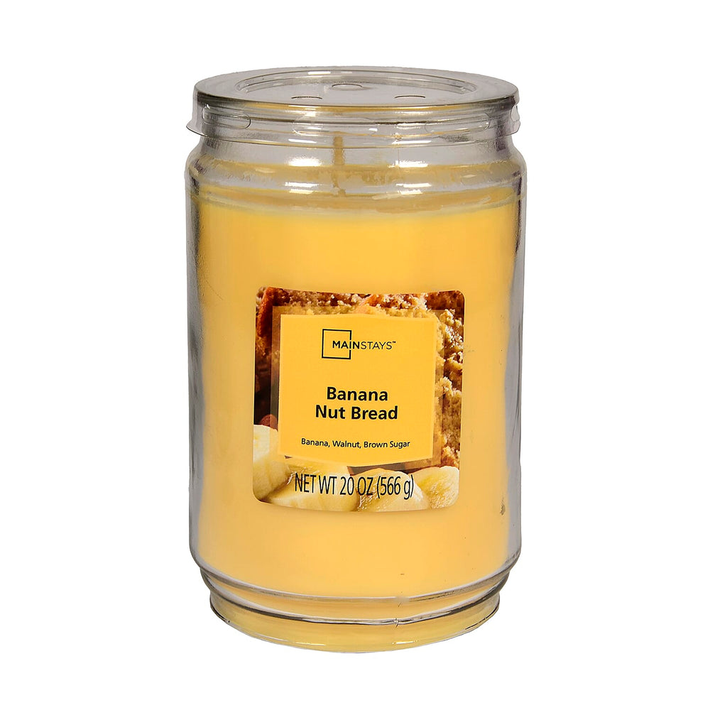 Mainstays Banana Nut Bread 20oz - Premium Soy Wax - Yellow