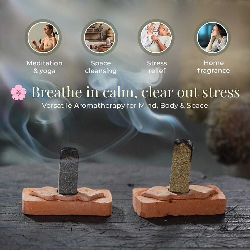 5th Season Incense Bricks - Smudge Combo- 31 Bricks - 2 Smudge Sticks - Set of 4 Fragrances