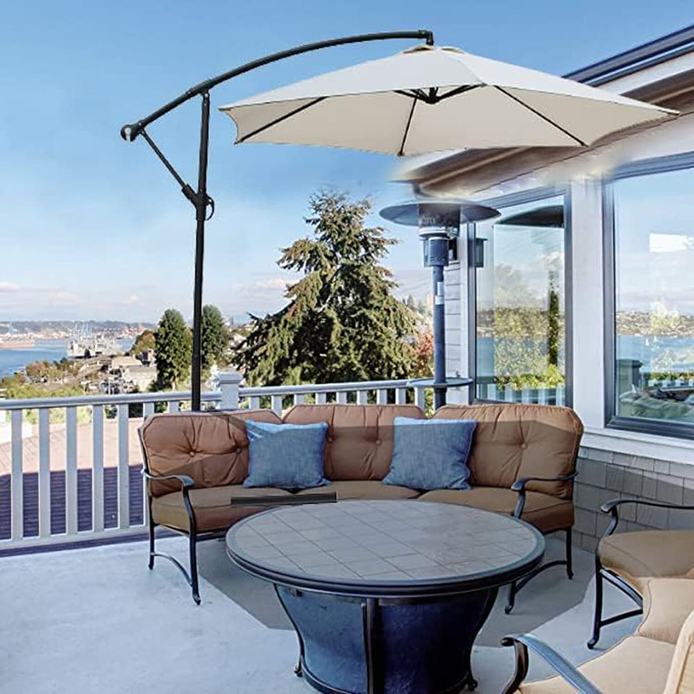 Premium Cantilever Garden Parasol with UV30- Protective Canopy - Cream