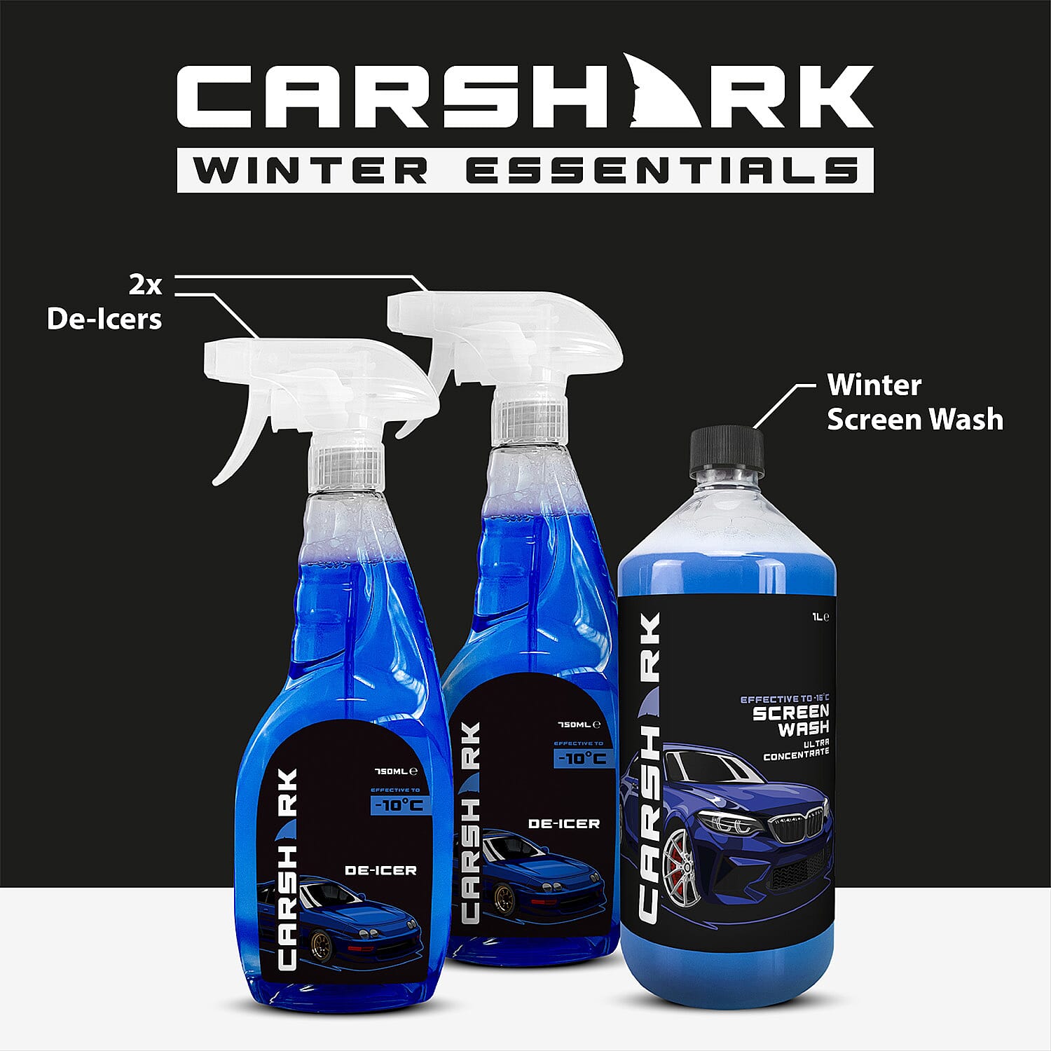 Car Shark Exterior Car Accessories (Size - One Size) - Blue