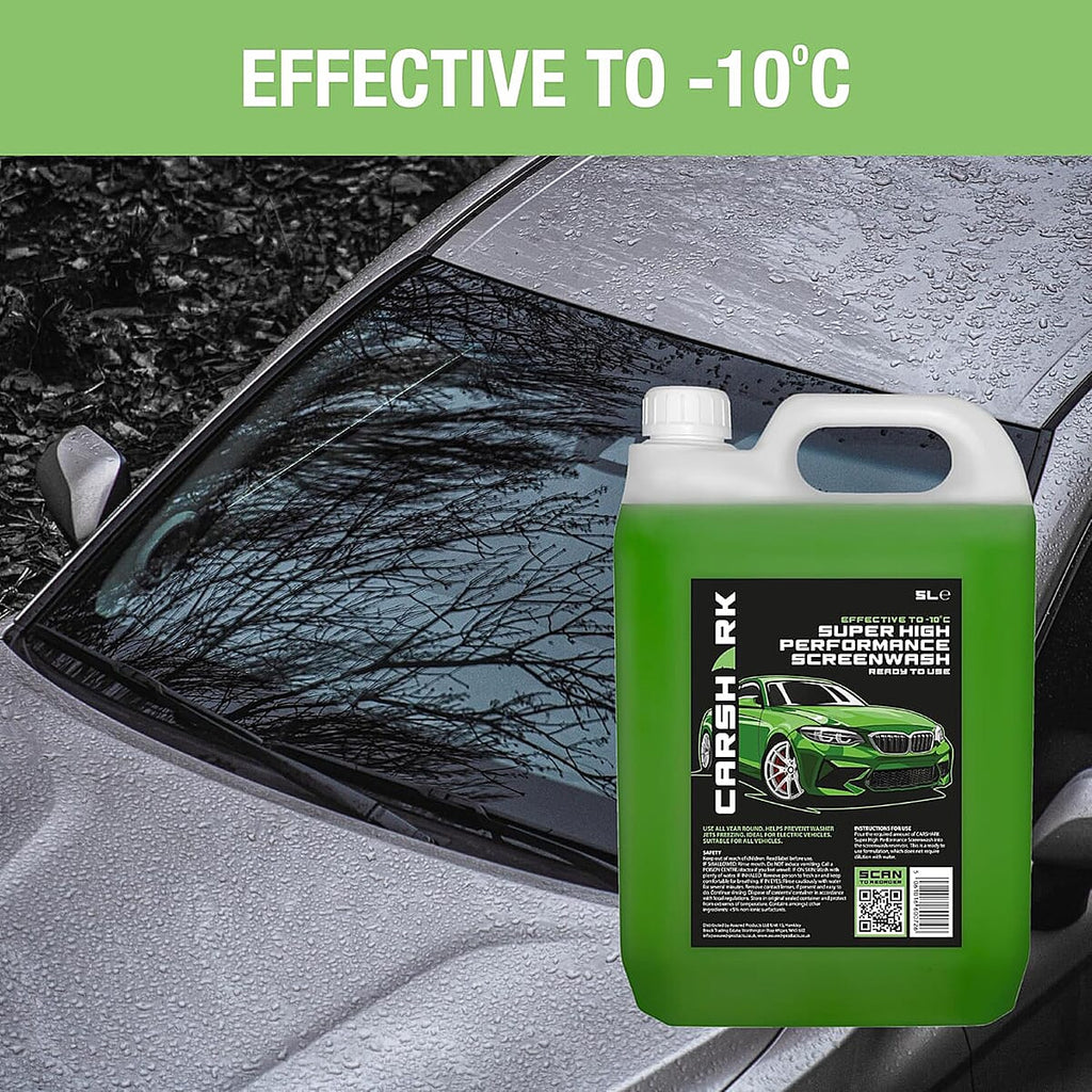 Car Shark High Performance Screen Wash (5L), Deicer (750ml) - 1 Demister Pad Kit - Blue - Multi
