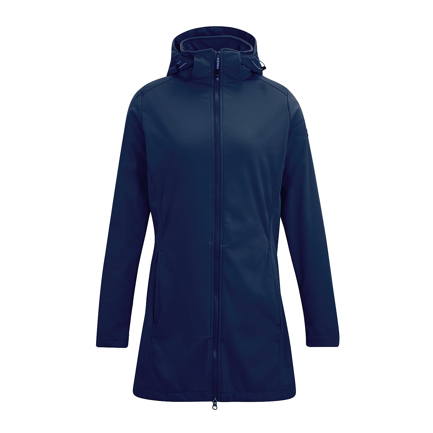 Regatta Womens Softshell Waterproof Longline Jacket with Detachable Hood (Size 12) - Navy